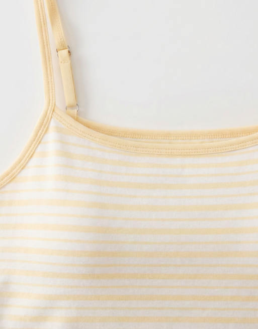 Abercrombie & Fitch 90s cami with built in bra in yellow stripe, 8 of 8