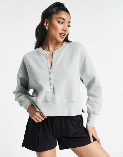 abercrombie and fitch grey sweater