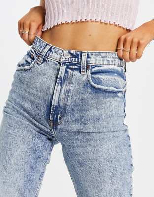 Abercrombie \u0026 Fitch - 90s jeans met rechte pijpen in medium wassing | ASOS