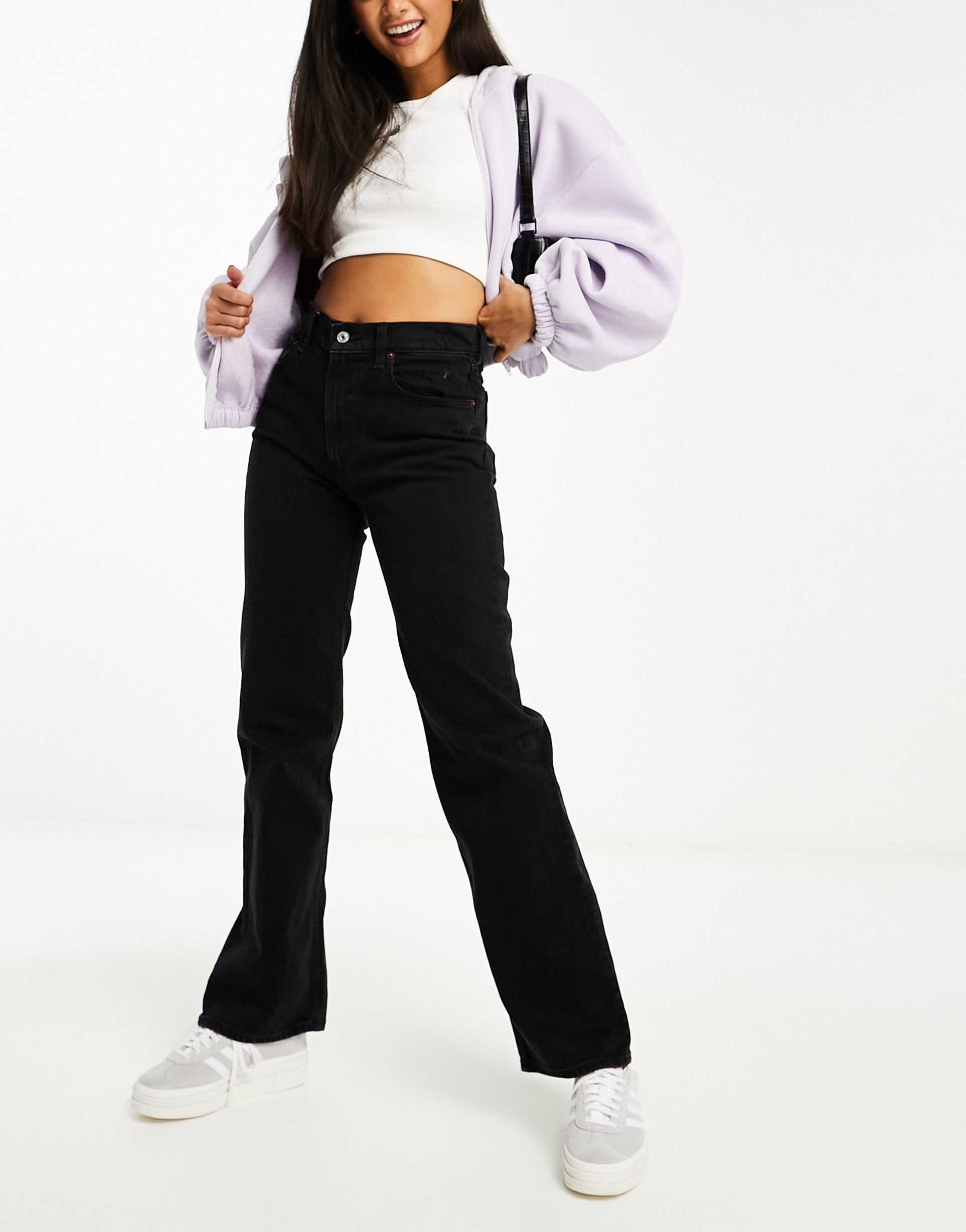 abercrombie & fitch 90s relaxed fit jeans in black
