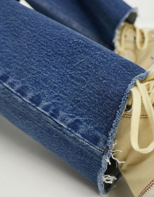 Abercrombie & Fitch RAW HEM 90S - Relaxed fit jeans - medium/blue denim -  Zalando.de