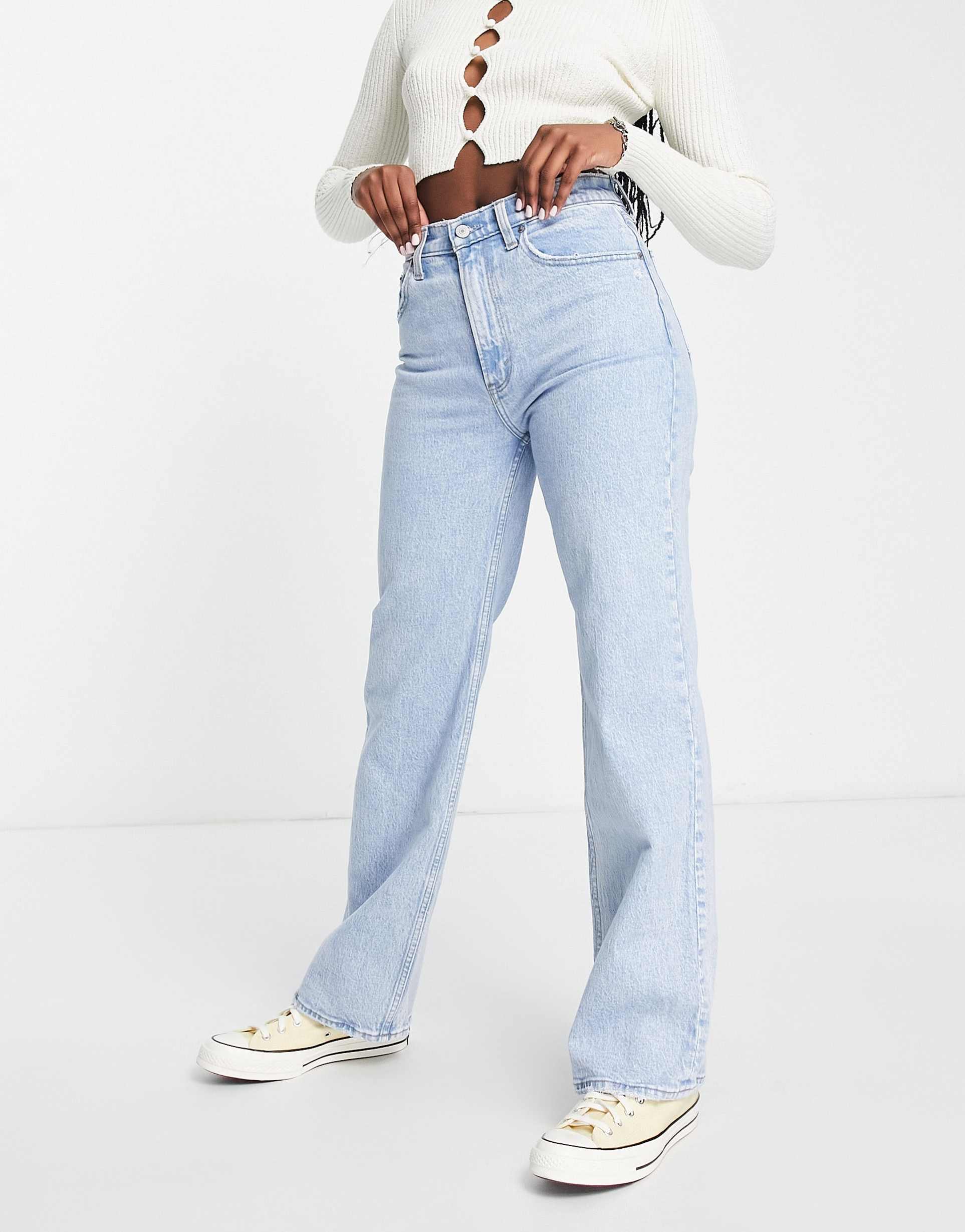 abercrombie & fitch 90s relaxed jean in blue