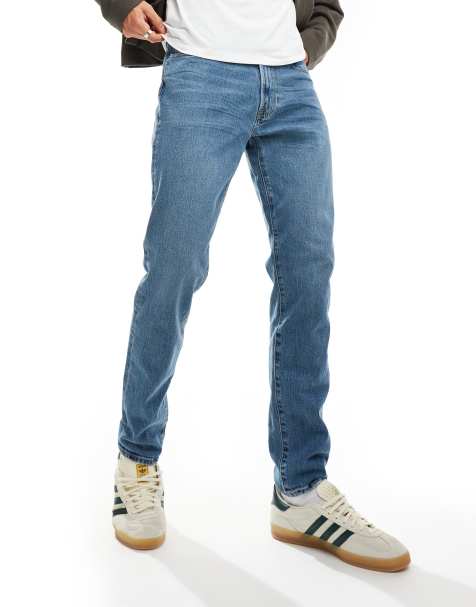 Abercrombie & Fitch 90s slim jeans in mid wash - view 1