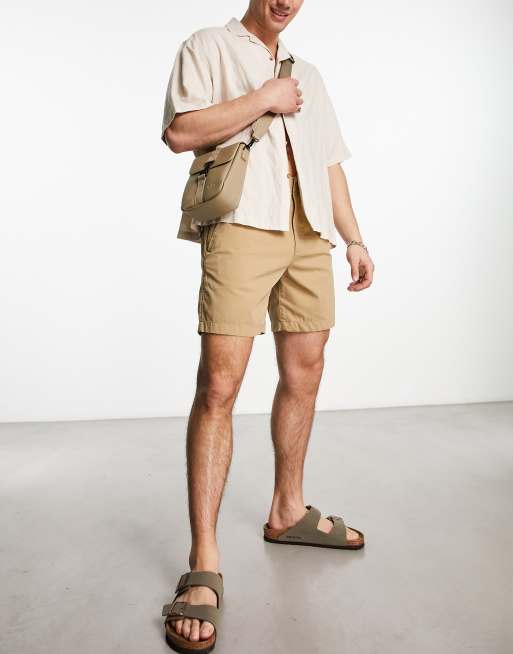 Abercrombie & Fitch all day 7inch chino shorts in khaki beige | ASOS