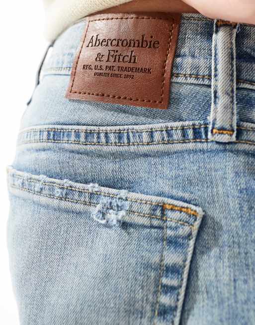Abercrombie & Fitch - Athletic - Jean slim - Bleu clair délavé, 4 de 5