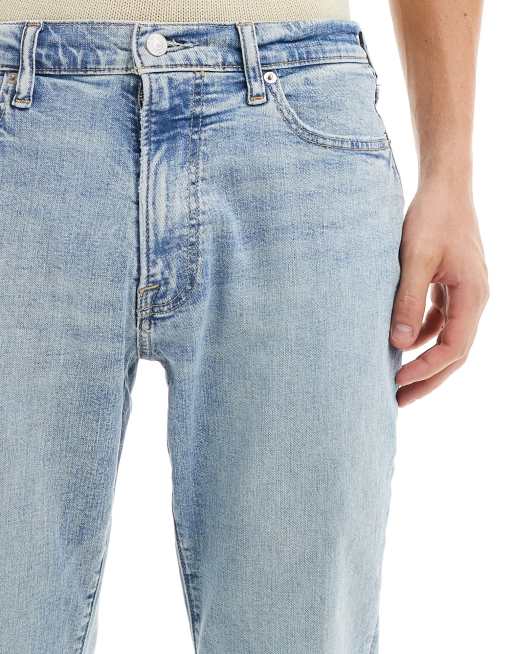 Abercrombie & Fitch - Athletic - Jeans slim lavaggio blu chiaro, 5 di 5