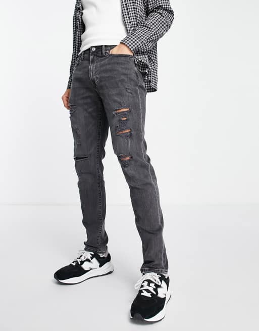 Abercrombie ripped hot sale jeans