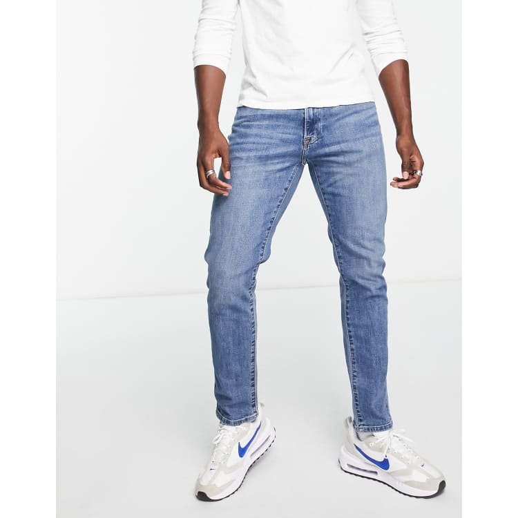 Abercrombie & Fitch Athletic skinny fit jeans in mid wash