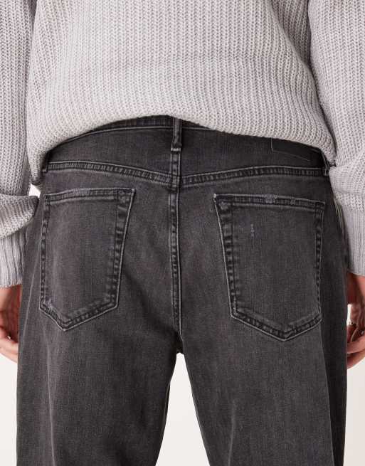 Abercrombie & Fitch athletic slim fit jeans in washed black, 4 of 5