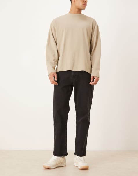 Abercrombie & Fitch - Athletic - Sorte jeans med løs pasform og stretch - view 1