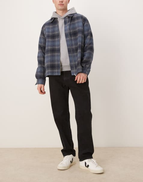 Abercrombie & Fitch – Athletic – Svarta jeans med ledig passform - view 1