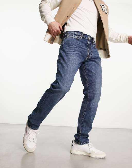 Abercrombie & Fitch – Authentic – Smala jeans i mellanljus tvätt, 4 av 4