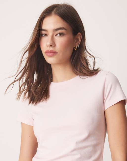 Abercrombie & Fitch - Baby T-shirt met korte mouwen zonder naden in roze