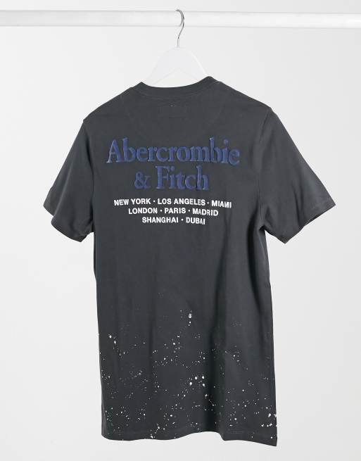 Abercrombie Fitch Back Logo Print T Shirt In Black Asos