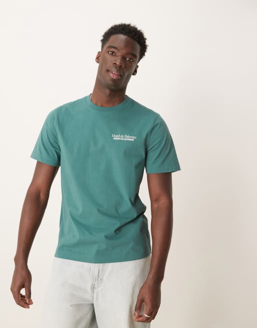 Abercrombie & Fitch back print graphic T-shirt in green | ASOS