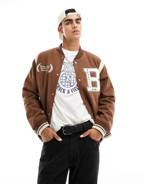 HUGO - Regular-fit varsity jacket with velvet badges