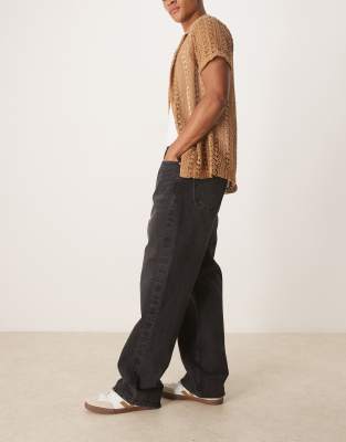 Abercrombie & Fitch Baggy 5-pocket Jeans In Brown