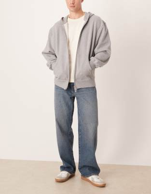 Abercrombie & Fitch Abercrombie & Fitch baggy 5 pocket jeans in grey