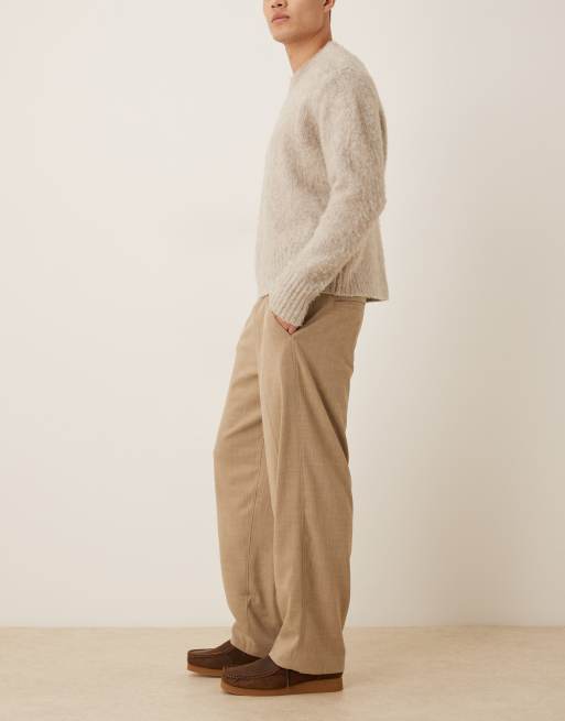 Abercrombie & Fitch - Baggy broek met elastische taille in bruin, 3 van 5