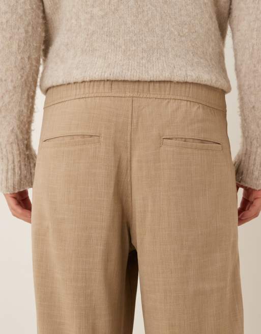 Abercrombie & Fitch - Baggy broek met elastische taille in bruin, 5 van 5