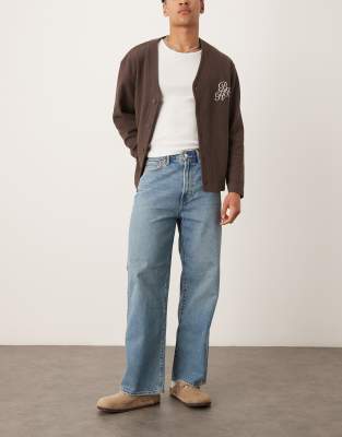 Abercrombie & Fitch Baggy Carpenter Jeans In Blue