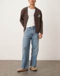 [Abercrombie & Fitch] Abercrombie & Fitch baggy carpenter jeans in light blue wash W34 Super light