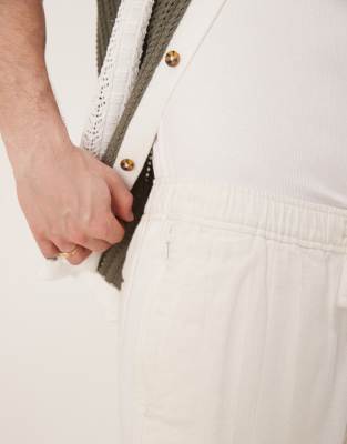 Abercrombie & Fitch Baggy Drawstring Linen Look Pants