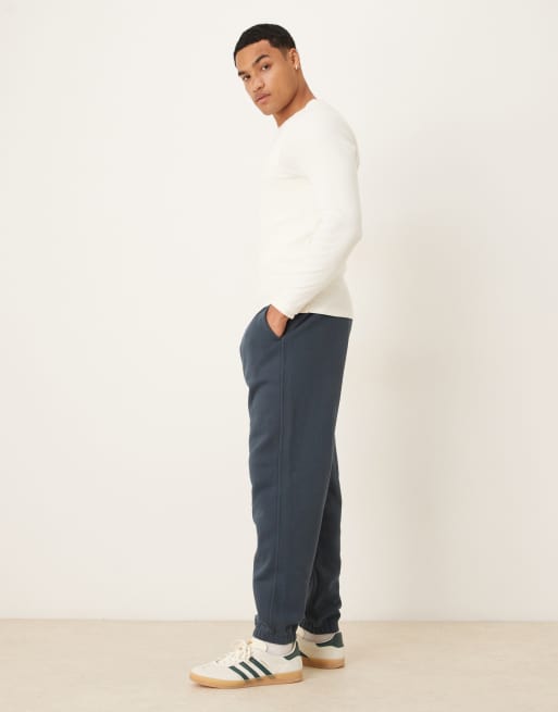 Abercrombie & Fitch baggy essential cuffed hem joggers in navy, 3 of 5