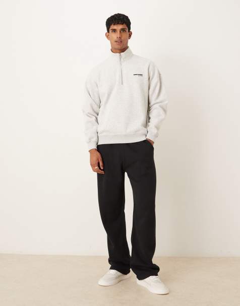 Abercrombie & Fitch baggy essential open hem joggers in black - view 1