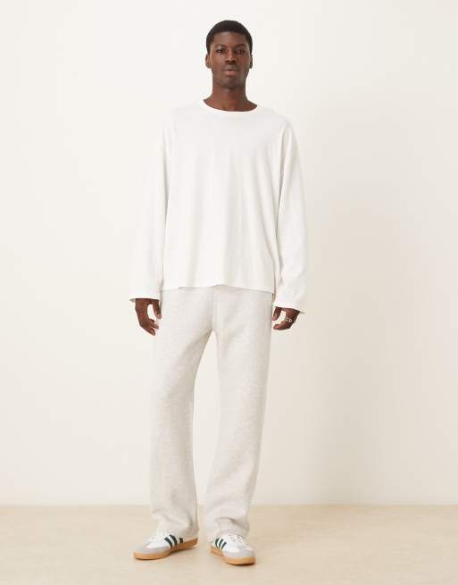 Abercrombie & Fitch baggy essential open hem joggers in grey, 2 of 5
