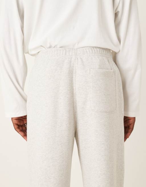 Abercrombie & Fitch baggy essential open hem joggers in grey, 4 of 5