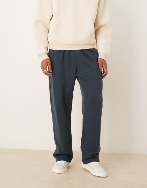 Abercrombie & Fitch baggy essential open hem sweatpants in navy, 2 of 5