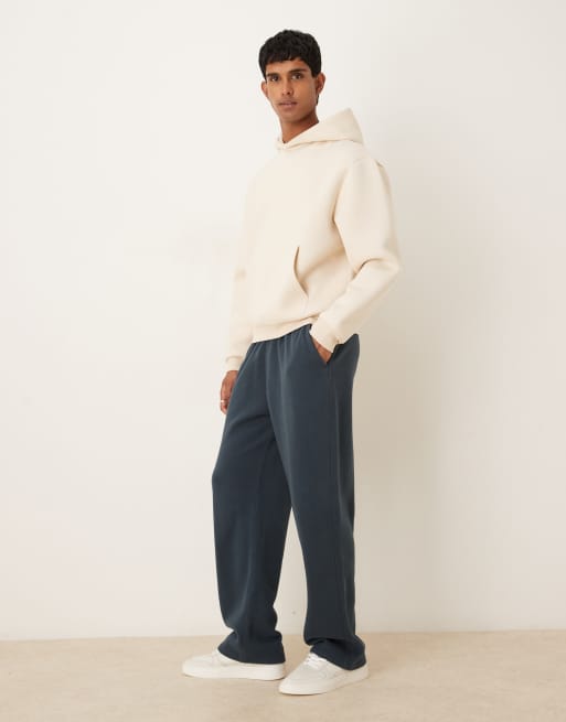 Abercrombie & Fitch baggy essential open hem sweatpants in navy, 3 of 5