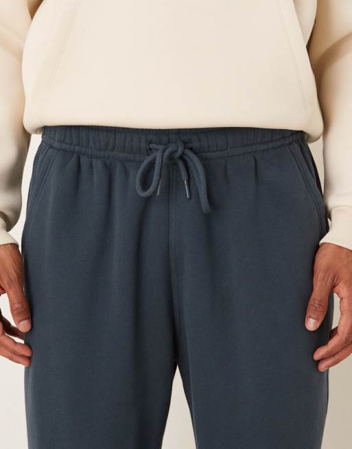 Abercrombie & Fitch baggy essential open hem sweatpants in navy, 4 of 5
