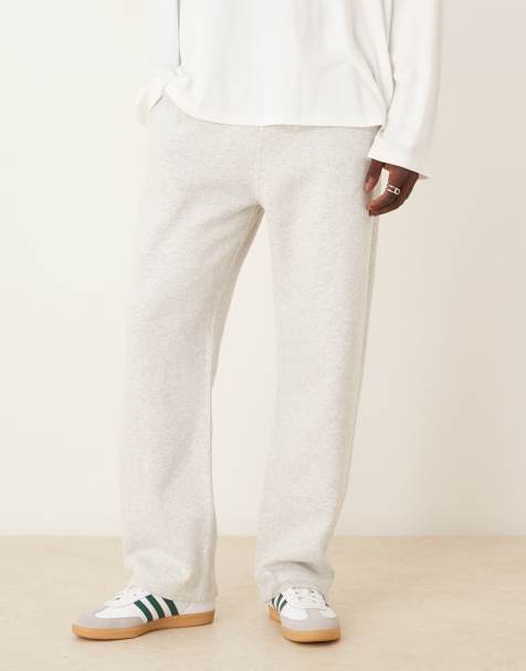 Abercrombie & Fitch baggy essential open hem trackies in grey - view 1