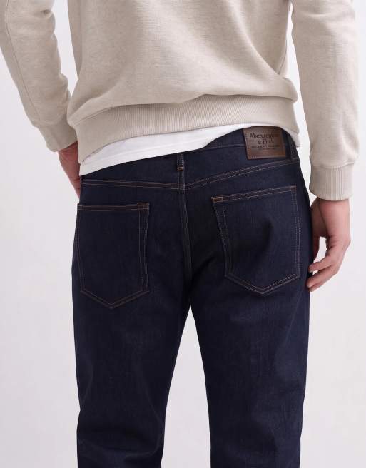 Abercrombie & Fitch baggy fit jeans i mørkeblå vask, 10 af 10