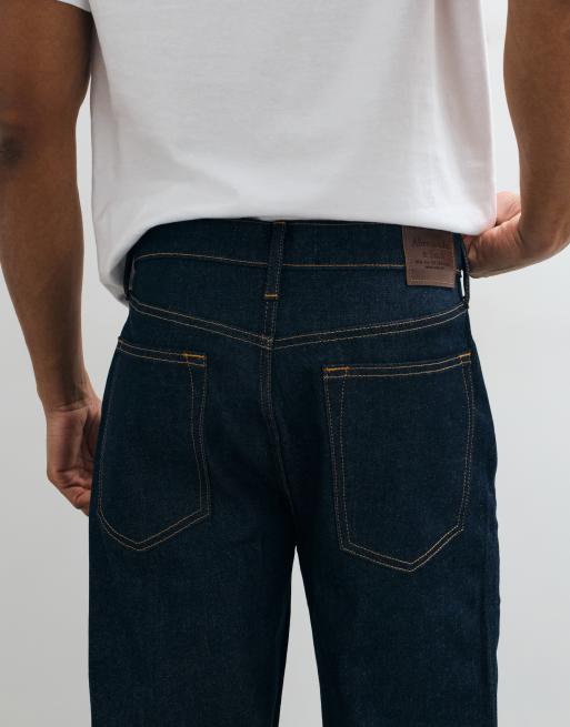 Abercrombie & Fitch baggy fit jeans i mørkeblå vask, 3 af 10
