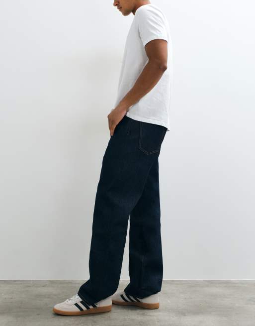 Abercrombie & Fitch baggy fit jeans i mørkeblå vask, 5 af 10