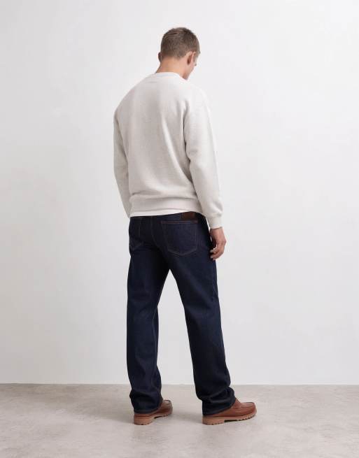 Abercrombie & Fitch baggy fit jeans i mørkeblå vask, 7 af 10