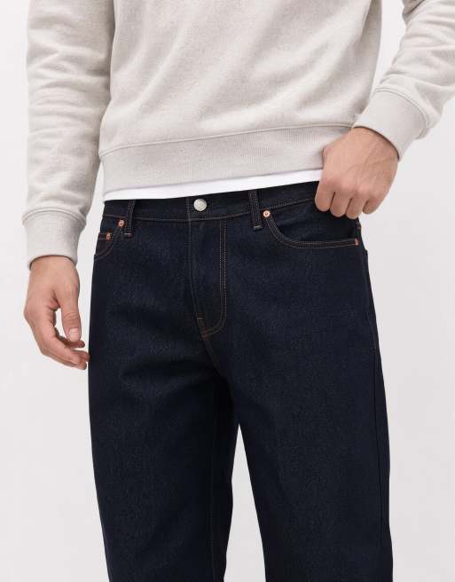 Abercrombie & Fitch baggy fit jeans i mørkeblå vask, 8 af 10