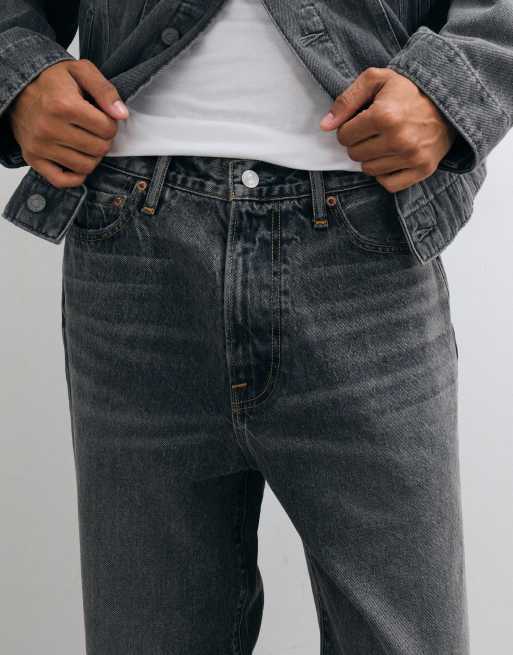 Abercrombie & Fitch baggy fit jeans i mørkegrå vask, 4 af 10