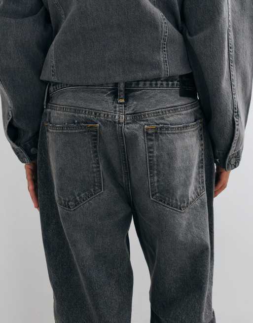 Abercrombie & Fitch baggy fit jeans i mørkegrå vask, 5 af 10