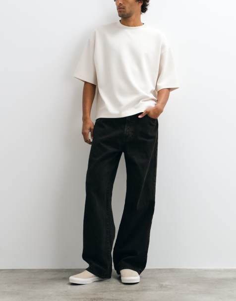 Abercrombie & Fitch baggy fit jeans in black brown