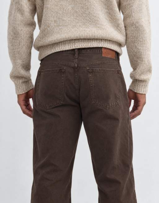 Abercrombie & Fitch baggy fit jeans in brown, 6 of 9