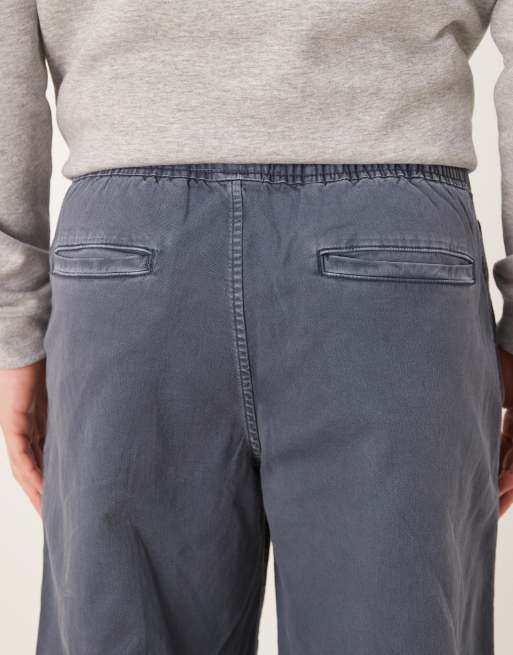Abercrombie & Fitch baggy fit pull-on pants in navy, 4 of 5
