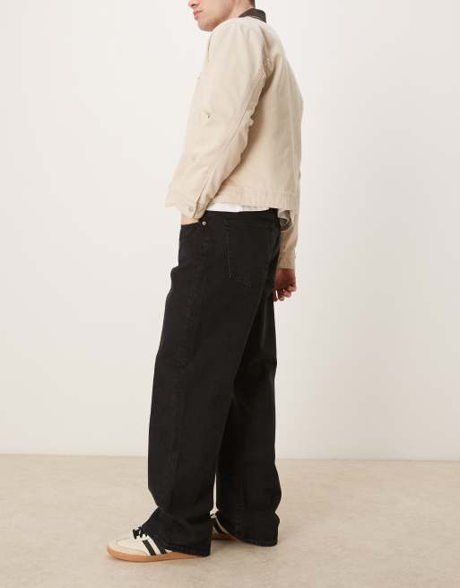 Abercrombie & Fitch baggy jeans in black, 2 of 5