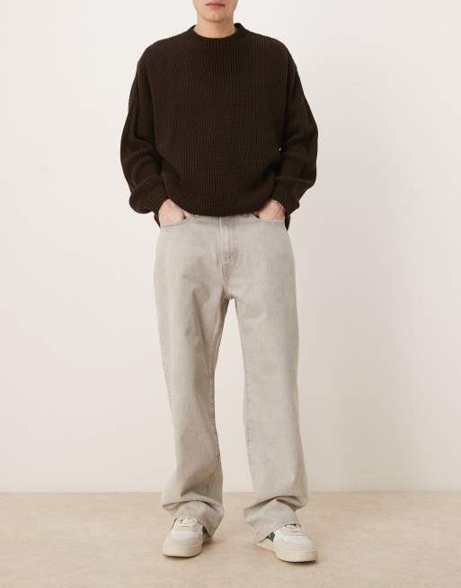 Abercrombie & Fitch - Baggy jeans in grijze wassing