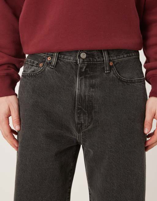 Abercrombie & Fitch baggy jeans in washed black, 4 of 5