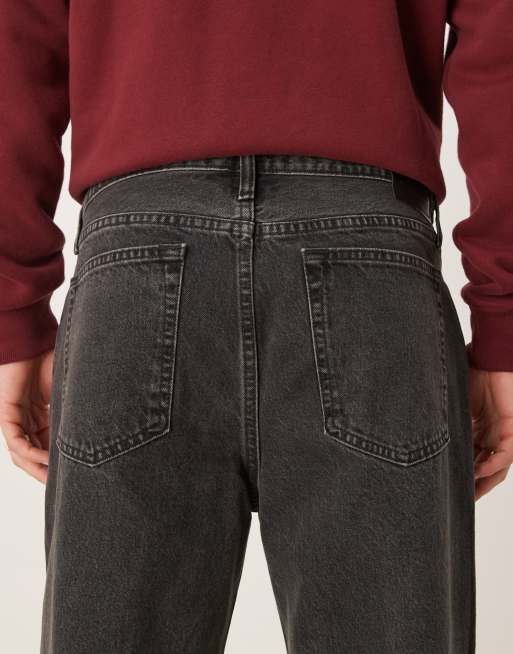 Abercrombie & Fitch baggy jeans in washed black, 5 of 5