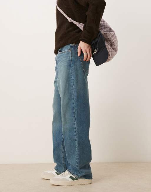 Abercrombie & Fitch baggy jeans in washed blue, 2 of 5